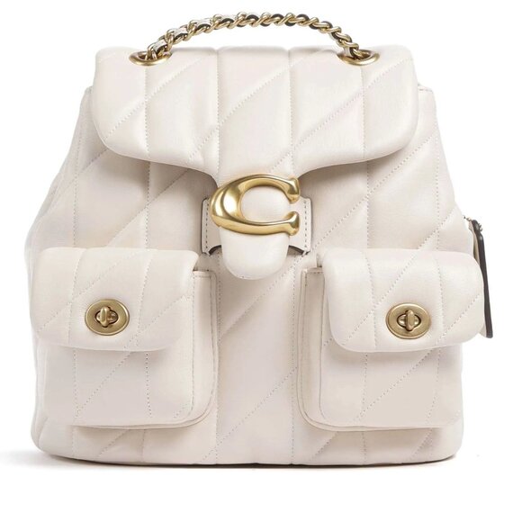 NWT ✅ COACH Tabby Backpack With Pillow Quilting CU076 CHALK ✨ NWTs - Picture 1 of 16